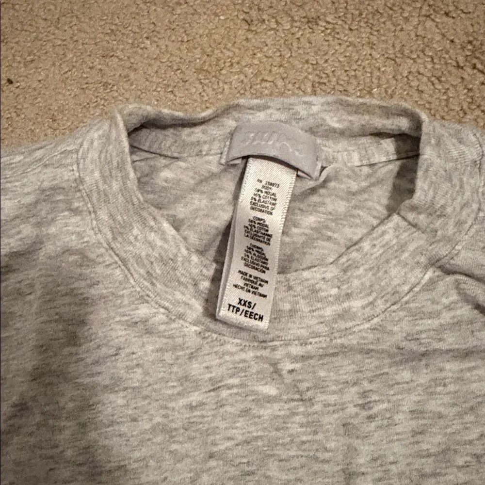 Skims new Heather Gray Crewneck Top XXS